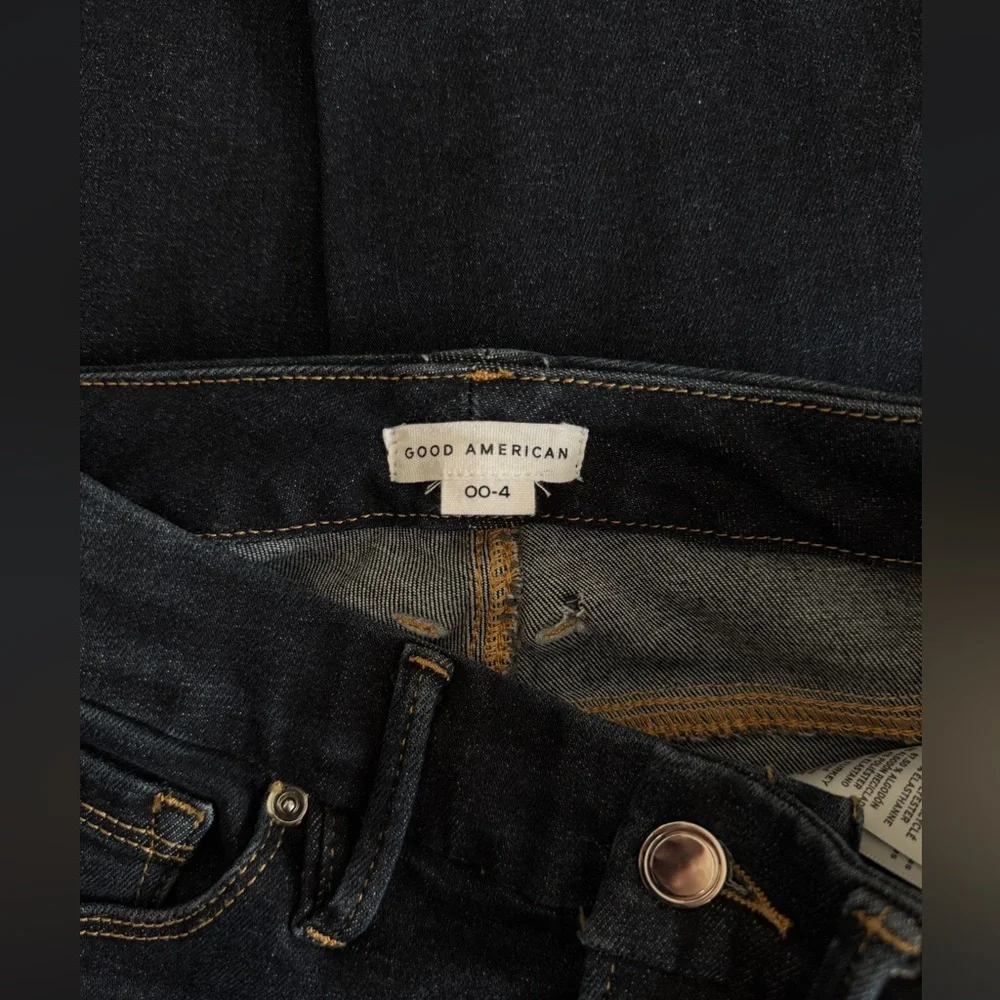 Good American Stretchy Classic Dark Blue Women's Jeans size 00-4 - Picture 3 of 4